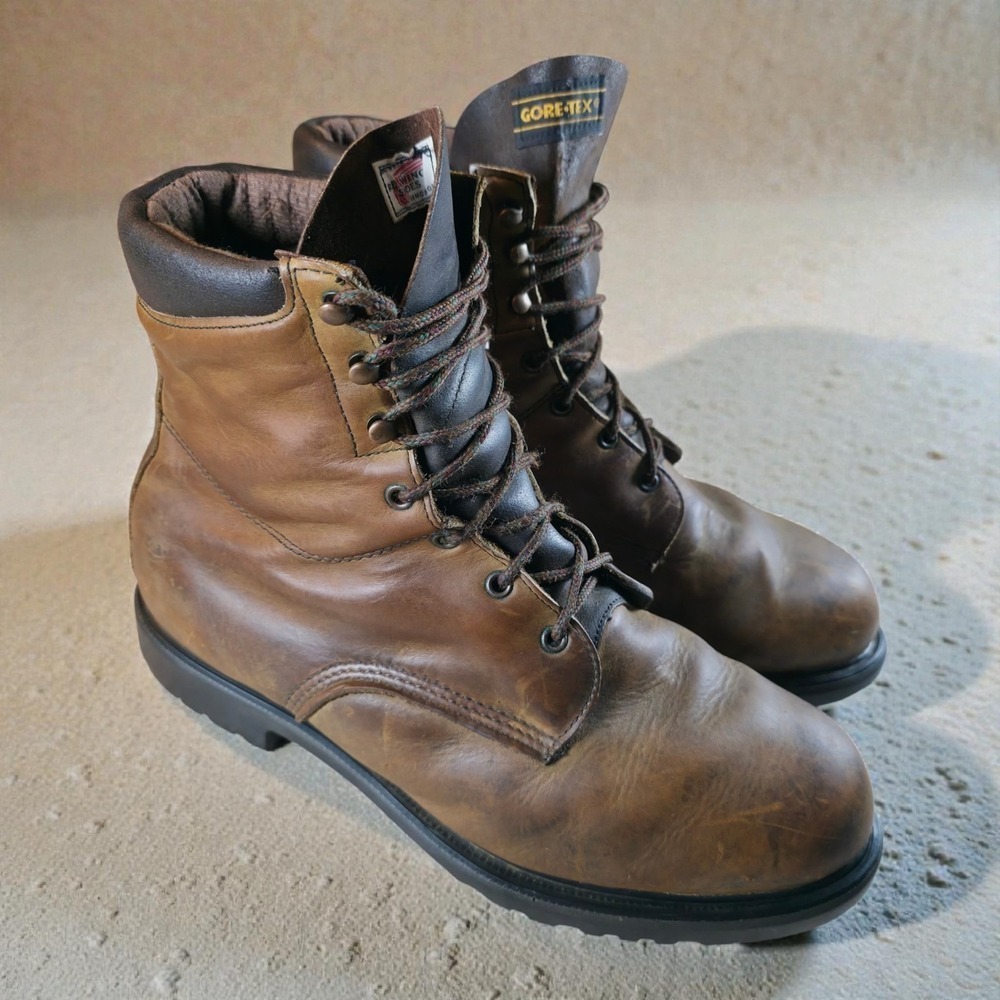 Vintage Red Wing Gore-Tex Brown Soft Toe Boots Mens Size 13 EE Made In USA 1123
